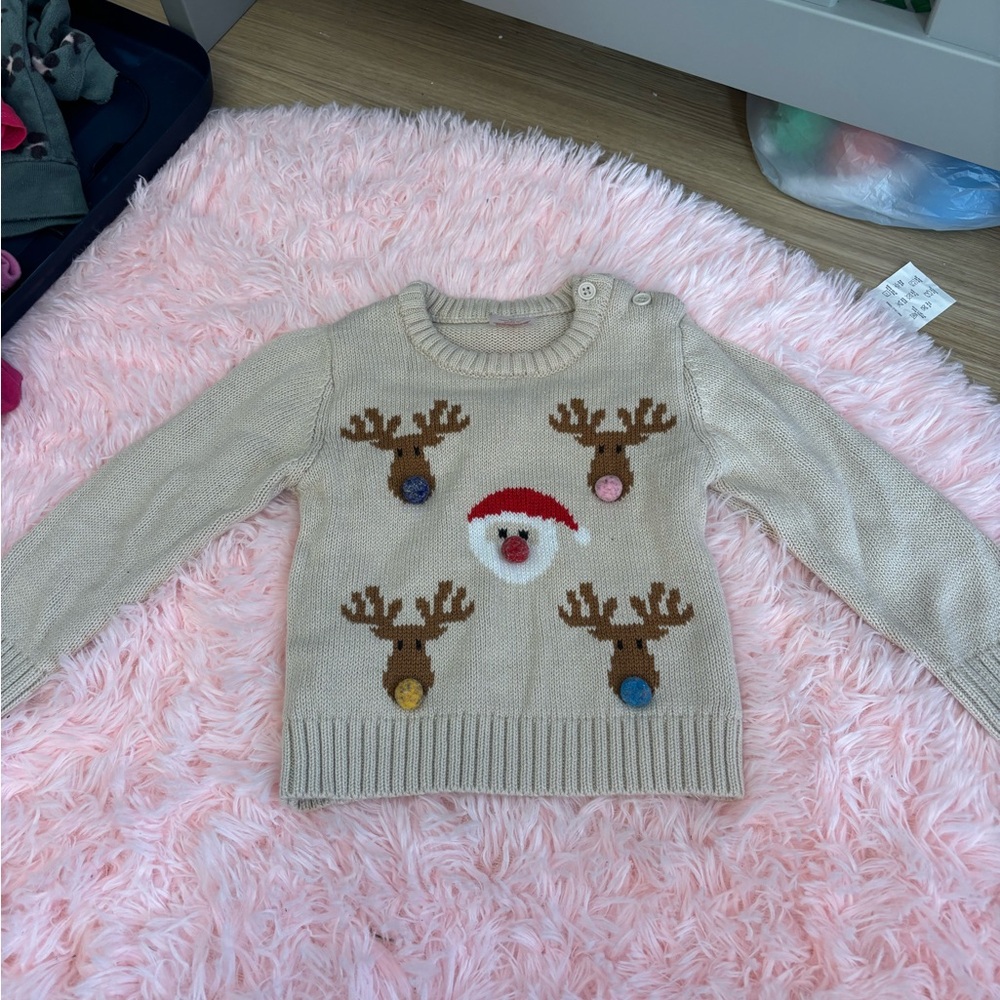 Holiday Time Cream Knit Sweater